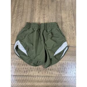 Women’s Athletic Running Shorts Olive Green Size M Lined Workout